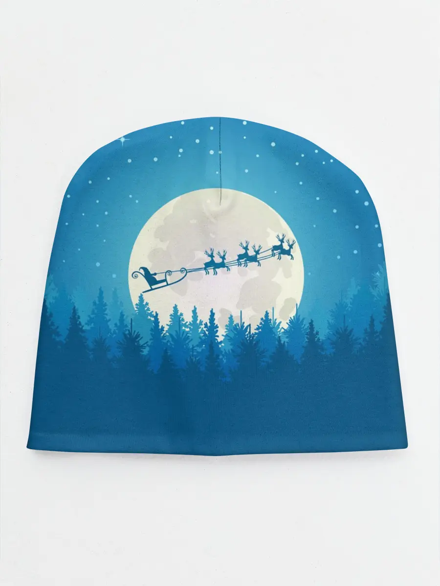 Детская шапка / Санта с Оленями