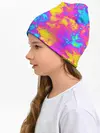 Детская шапка / Яркая абстракция космических красок