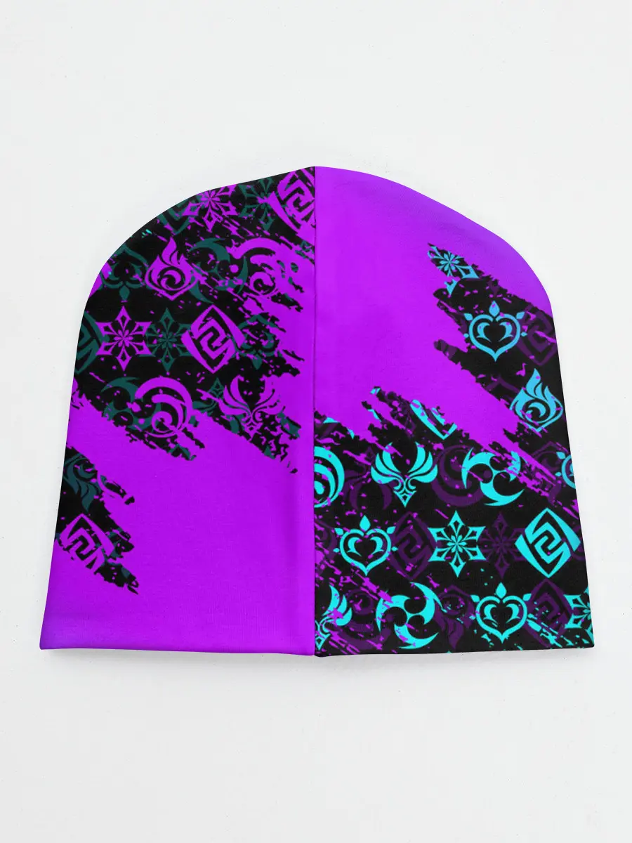 Детская шапка / GENSHIN NEON PATTERN SYMBOL / НЕОН ЭМБЛЕМЫ
