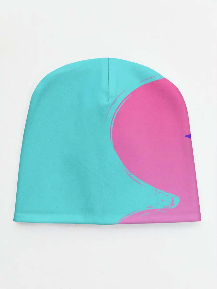 Детская шапка / Розово-голубой градиент