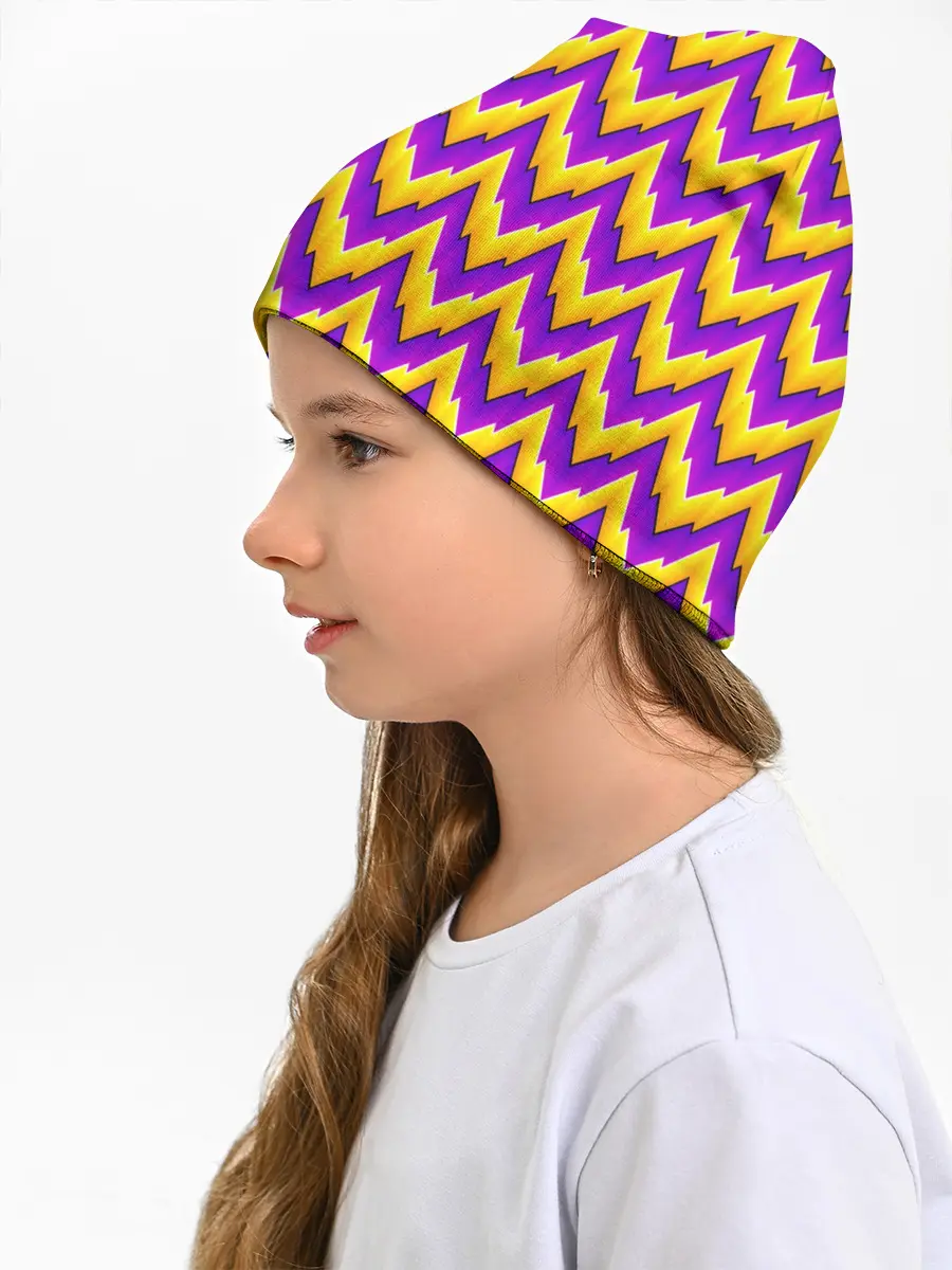 Детская шапка / Желто-Фиолетовые Волны