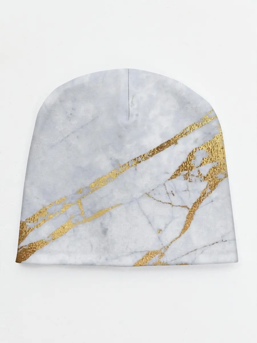 Детская шапка / Золото на белом