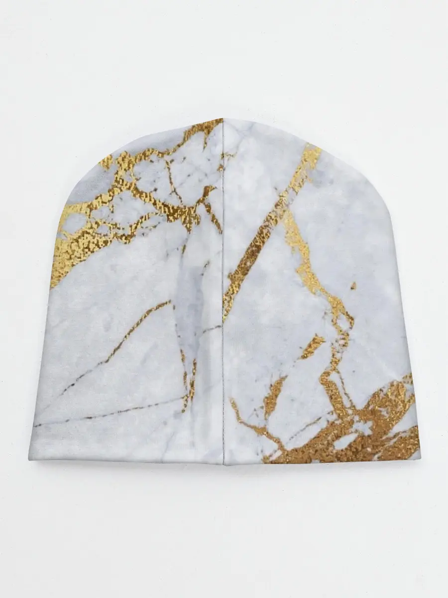 Детская шапка / Золото на белом