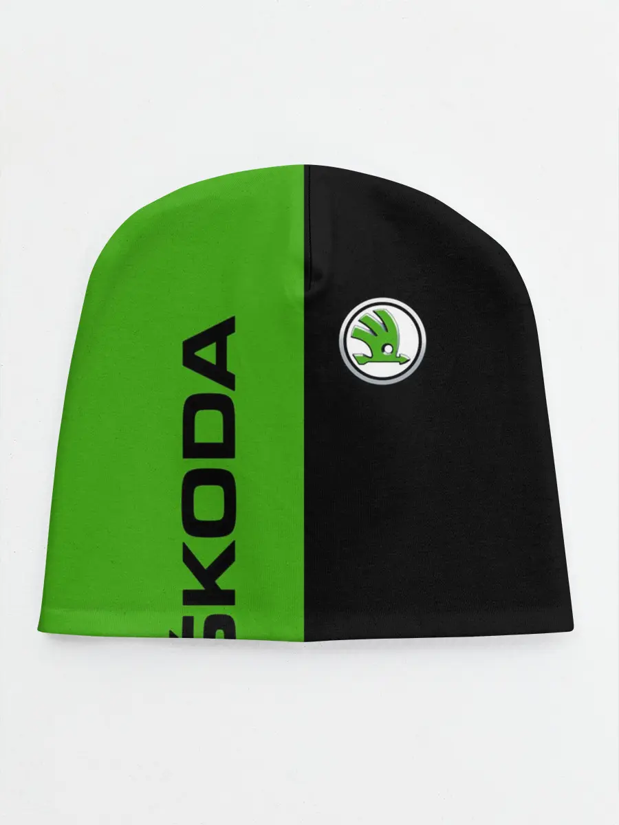 Детская шапка / SKODA черно-зеленый