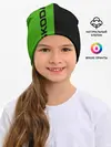 Детская шапка / SKODA черно-зеленый
