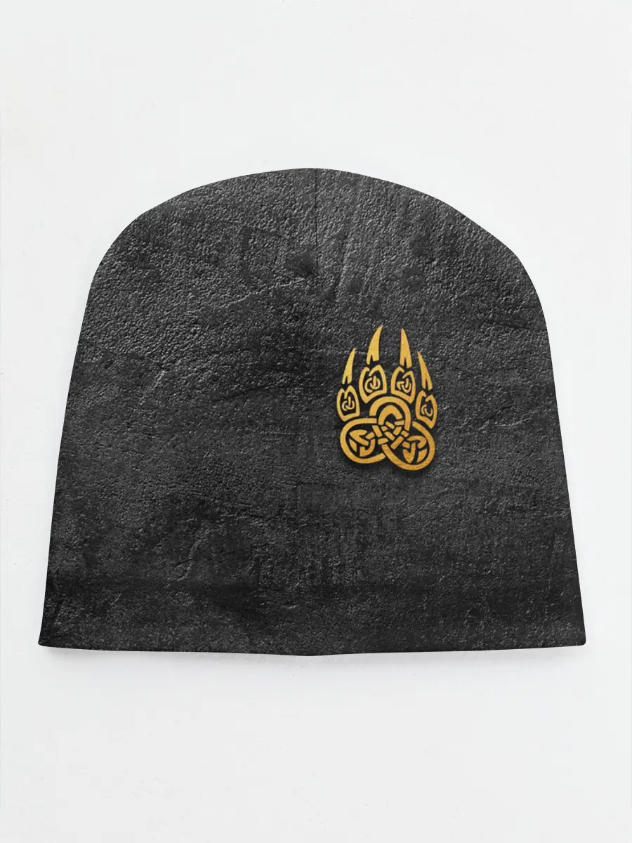 Детская шапка / Волчий отпечаток золотом | Символ Велеса