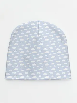 Детская шапка / Принт с облаками
