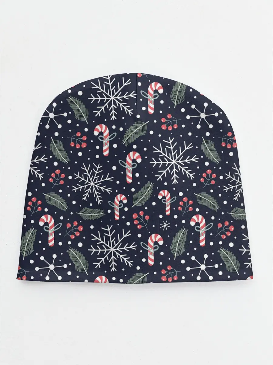 Детская шапка / Паттерн с веточками