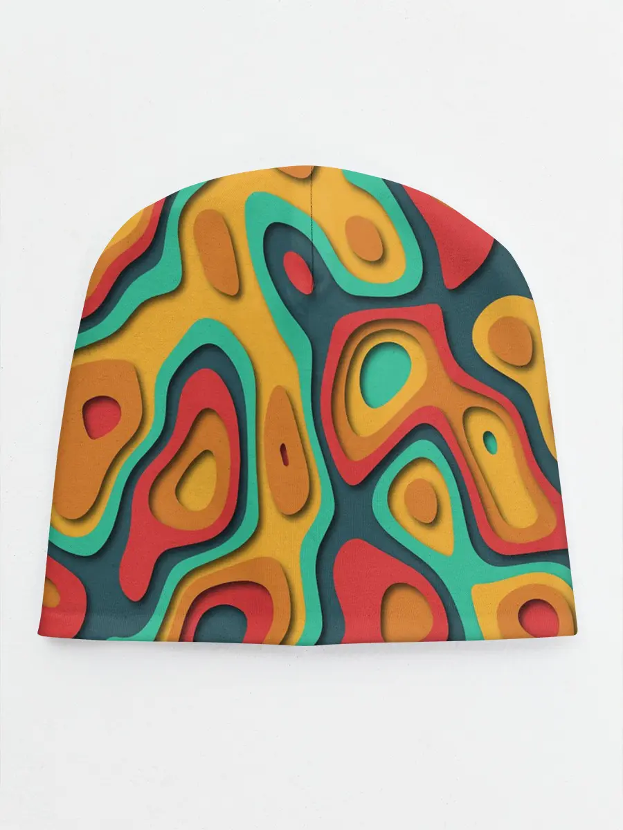 Детская шапка / 3D узор Color