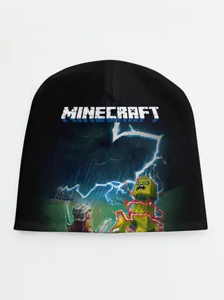 Детская шапка / Бой Стива с Крипером под ударом молнии