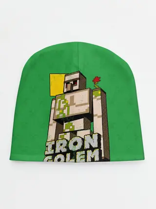 Детская шапка / Железный Голем - Minecraft