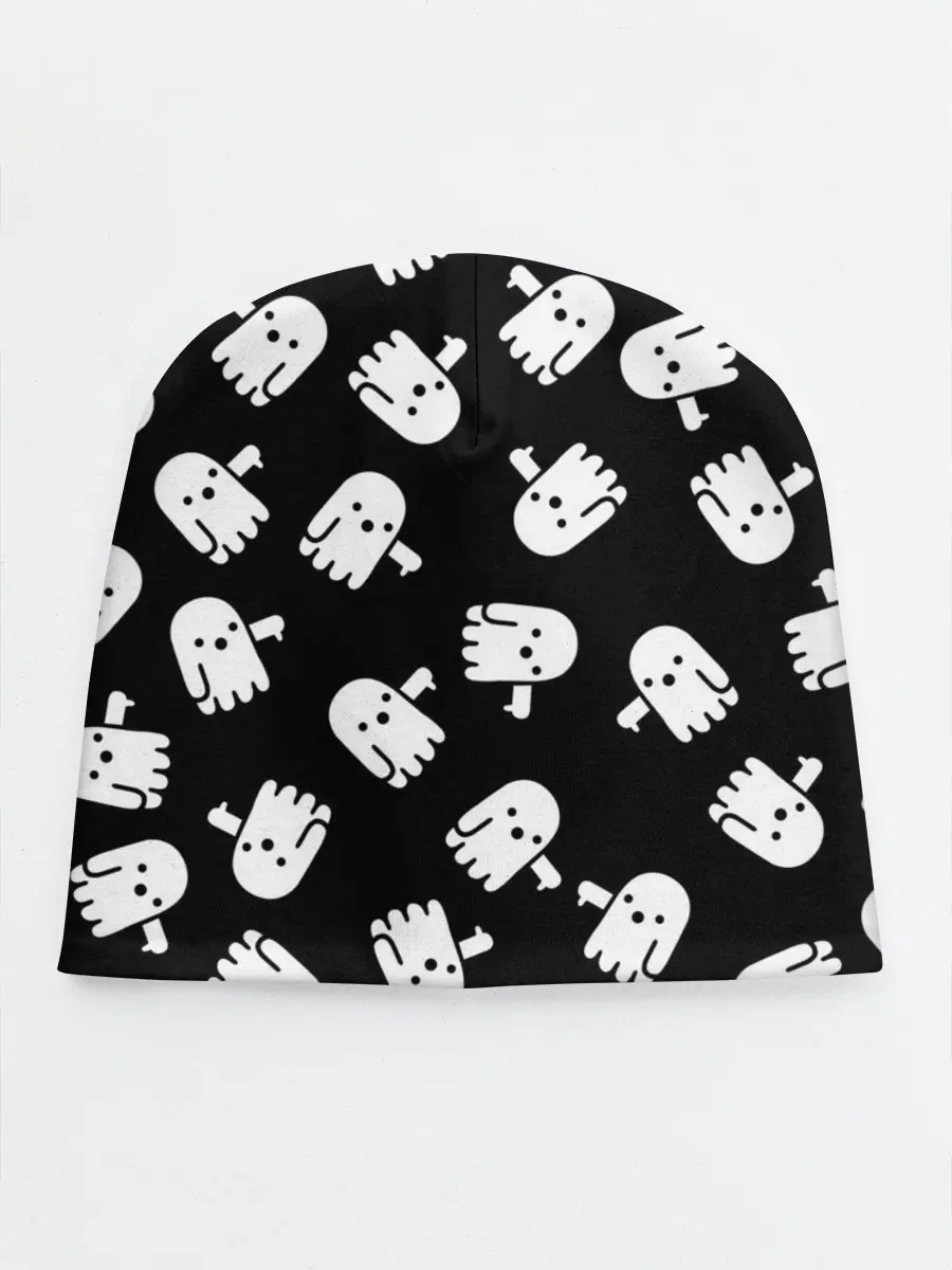 Детская шапка / ПРИВИДЕНИЯ УЗОР / HALLOWEEN