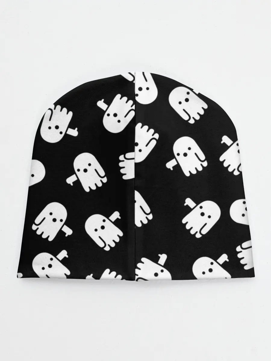Детская шапка / ПРИВИДЕНИЯ УЗОР / HALLOWEEN