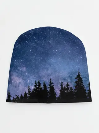 Детская шапка / НОЧНОЙ ЛЕС И ЗВЕЗДЫ
