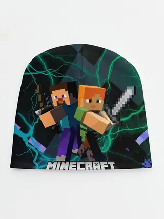 Детская шапка / Молнии Майнкрафт