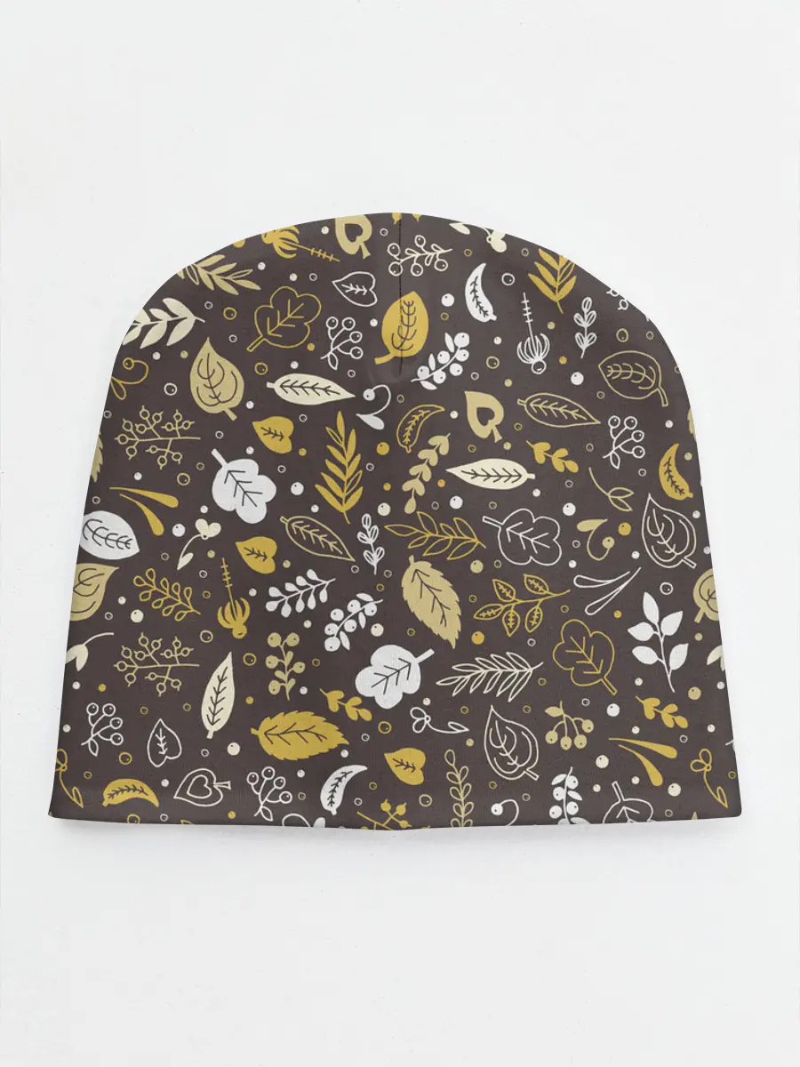 Детская шапка / Осенние листья и ягодки