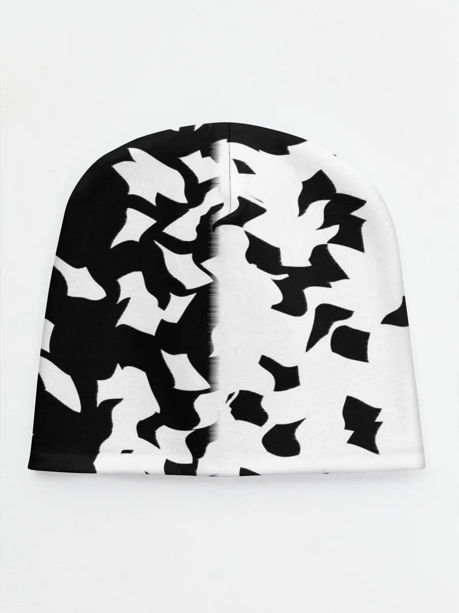 Детская шапка / черно-белый камуфляж