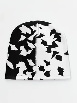 Детская шапка / черно-белый камуфляж