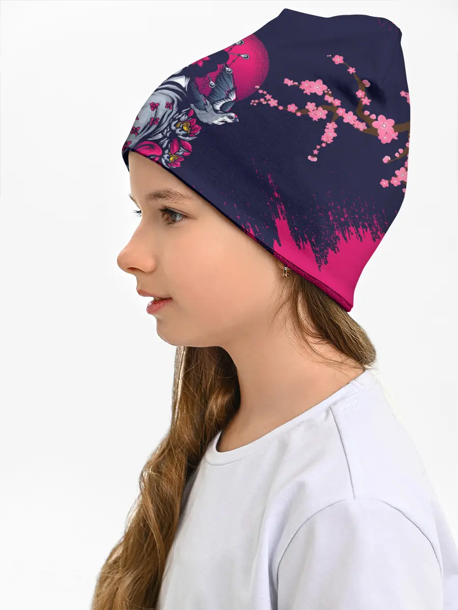 Детская шапка / ДЕВУШКА В КИМОНО И ПТИЦАМИ