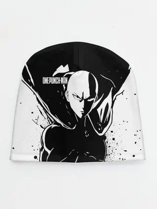 Детская шапка / Черно-белый Сайтама One Punch-Man