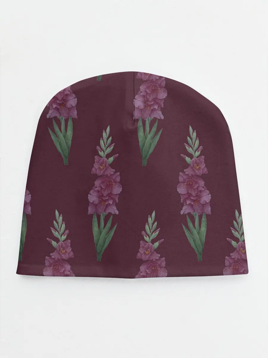 Детская шапка / Бардовые гладиолусы