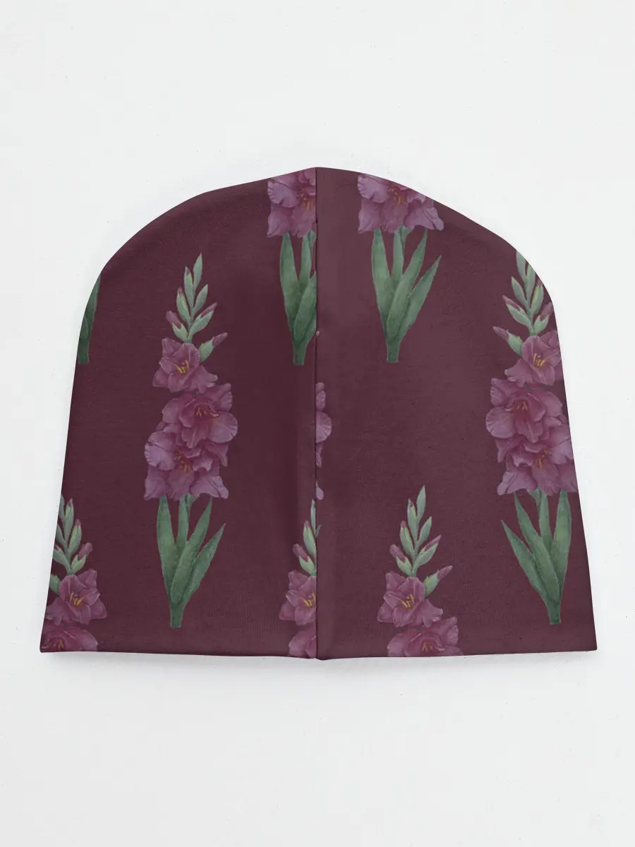 Детская шапка / Бардовые гладиолусы