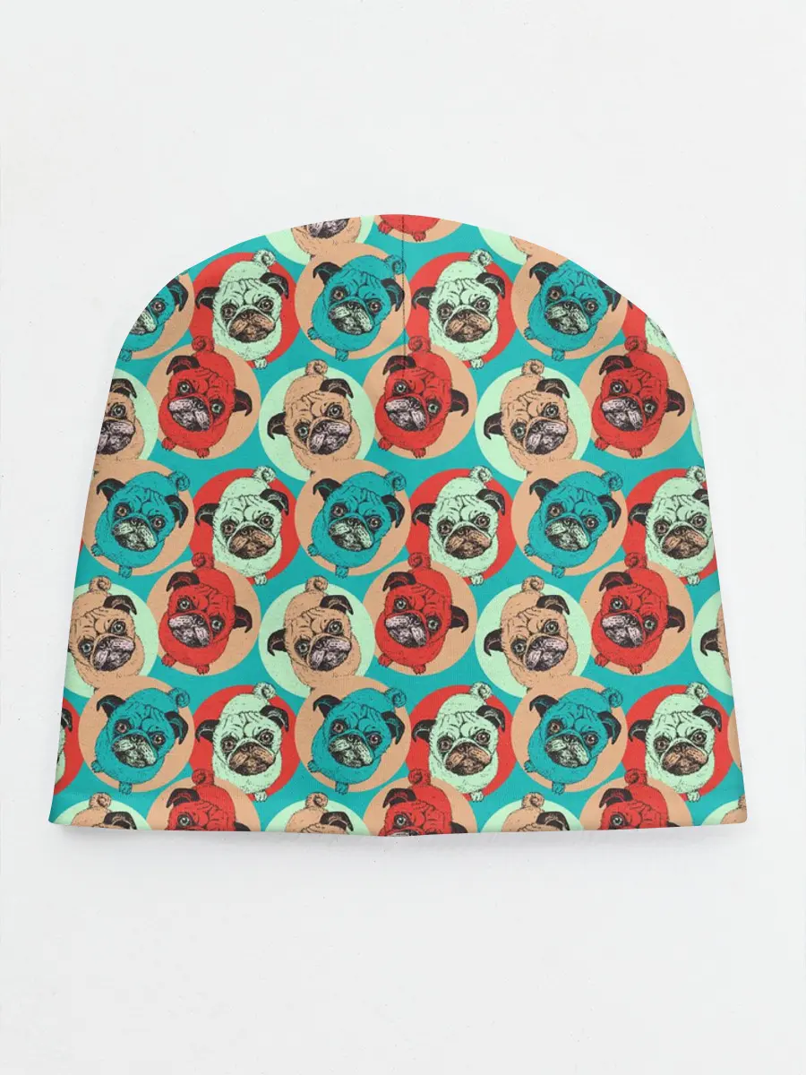 Детская шапка / Прикольные Мопсы