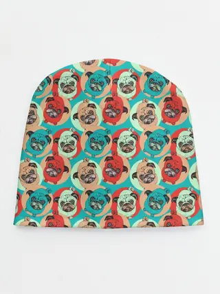 Детская шапка / Прикольные Мопсы