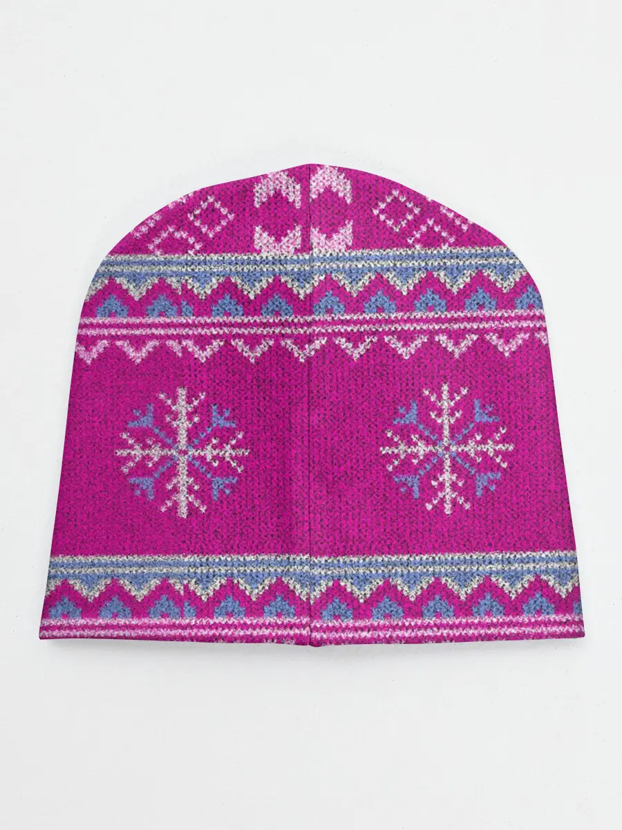 Детская шапка / Свитер со снежинками.