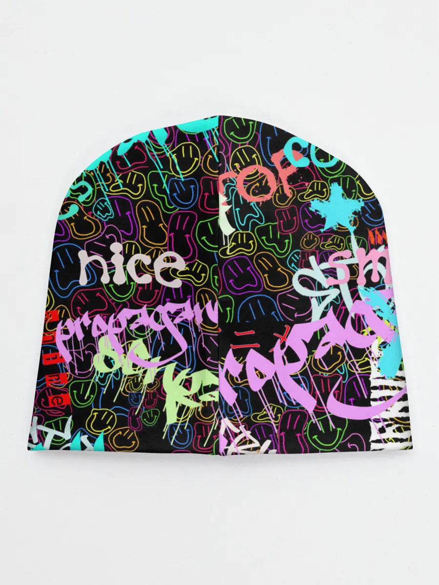 Детская шапка / neon graffiti | Smile