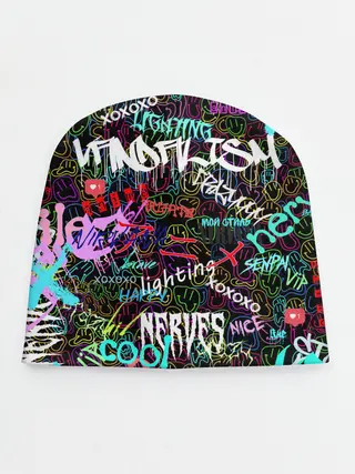 Детская шапка / neon graffiti | Smile