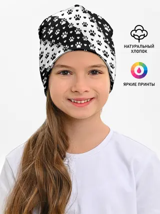 Детская шапка / Следы от Лап