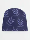 Детская шапка / Листья на темно синем фоне