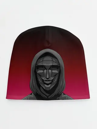 Детская шапка / Распорядитель игры на черно розовом фоне