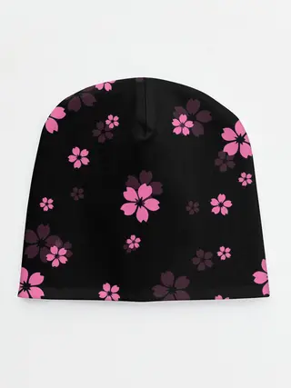 Детская шапка / САКУРА ВИШНЯ ЛЕПЕСТКИ