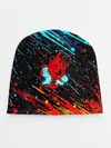 Детская шапка / Cyberpunk 2077 Цветные брызги.