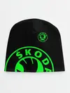 Детская шапка / SKODA GREEN LOGO BLACK STYLE