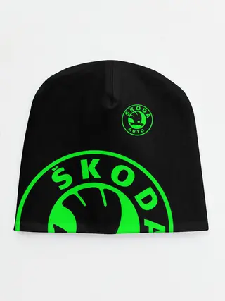 Детская шапка / SKODA GREEN LOGO BLACK STYLE