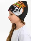 Детская шапка / Тигр, с зелеными глазами