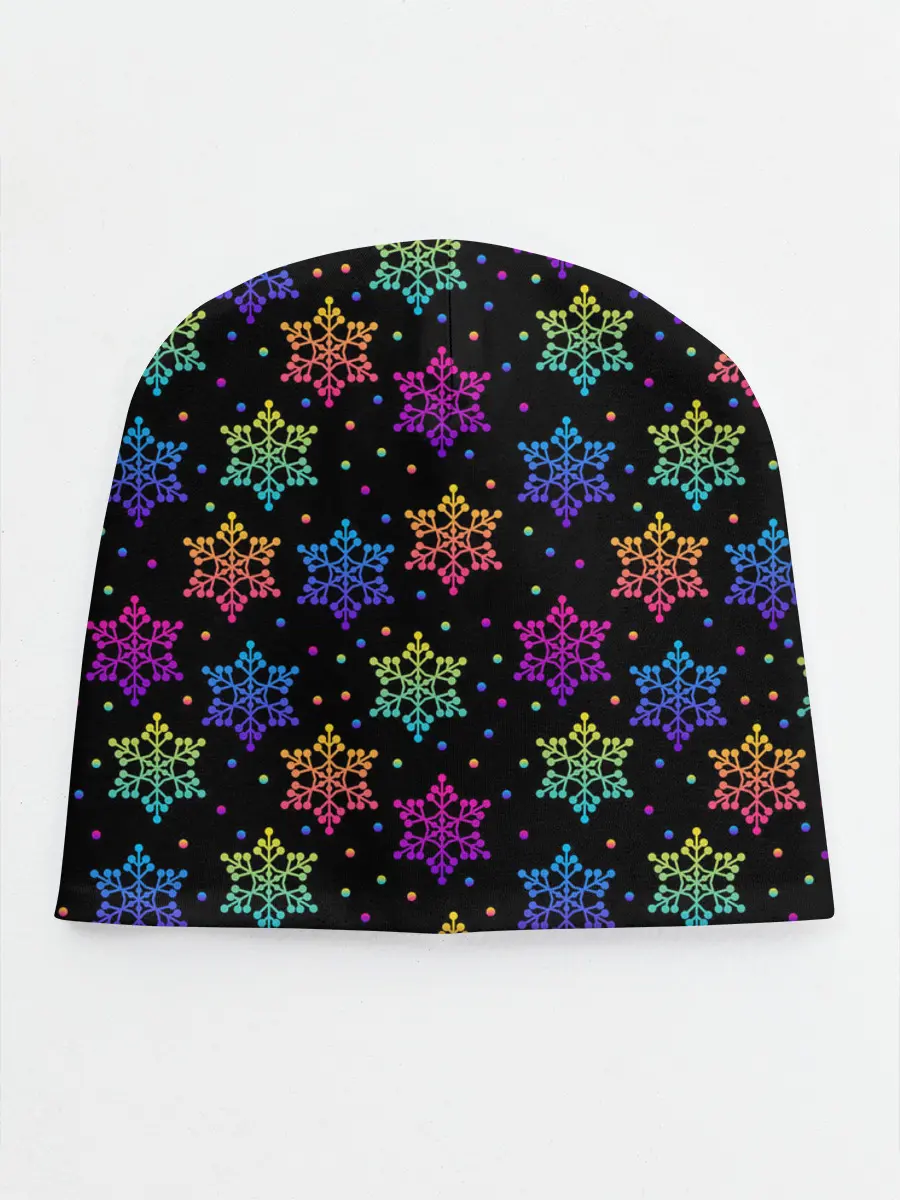 Детская шапка / Неоновые снежинки / Neon snowflakes