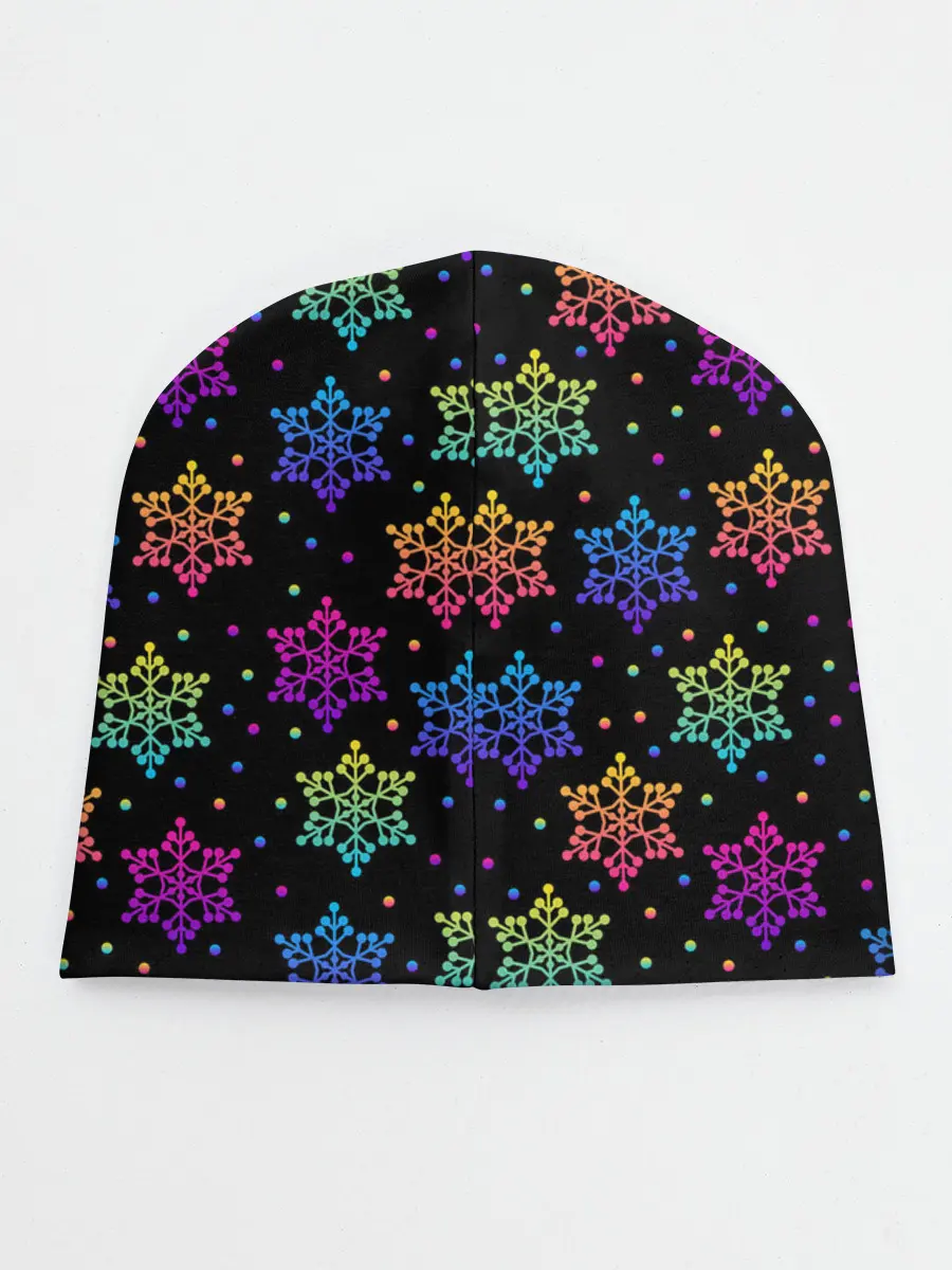 Детская шапка / Неоновые снежинки / Neon snowflakes