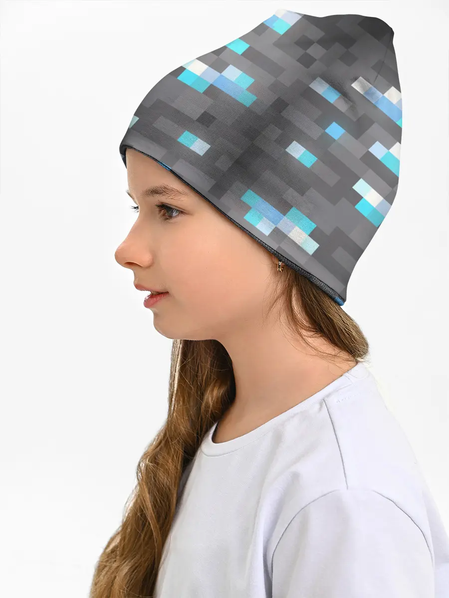 Детская шапка / АЛМАЗНАЯ РУДА | DIAMOND ORE | MINCRAFT