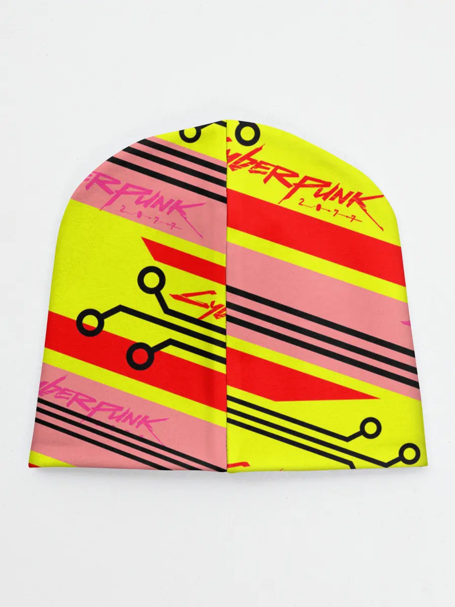 Детская шапка / Cyberpunk 2077 Киберматрица.