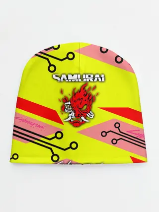Детская шапка / Cyberpunk 2077 Киберматрица.