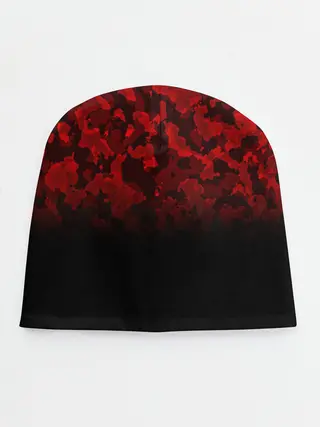 Детская шапка / BLACK RED CAMO | RED MILLITARY