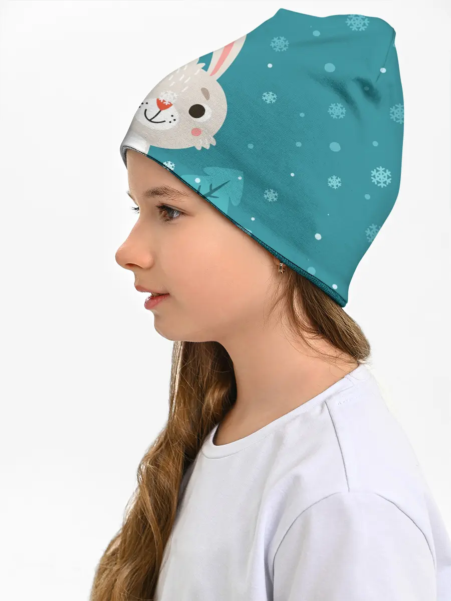 Детская шапка / Новогодний зайчик