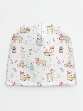 Детская шапка / Паттерн с оленями и медведями