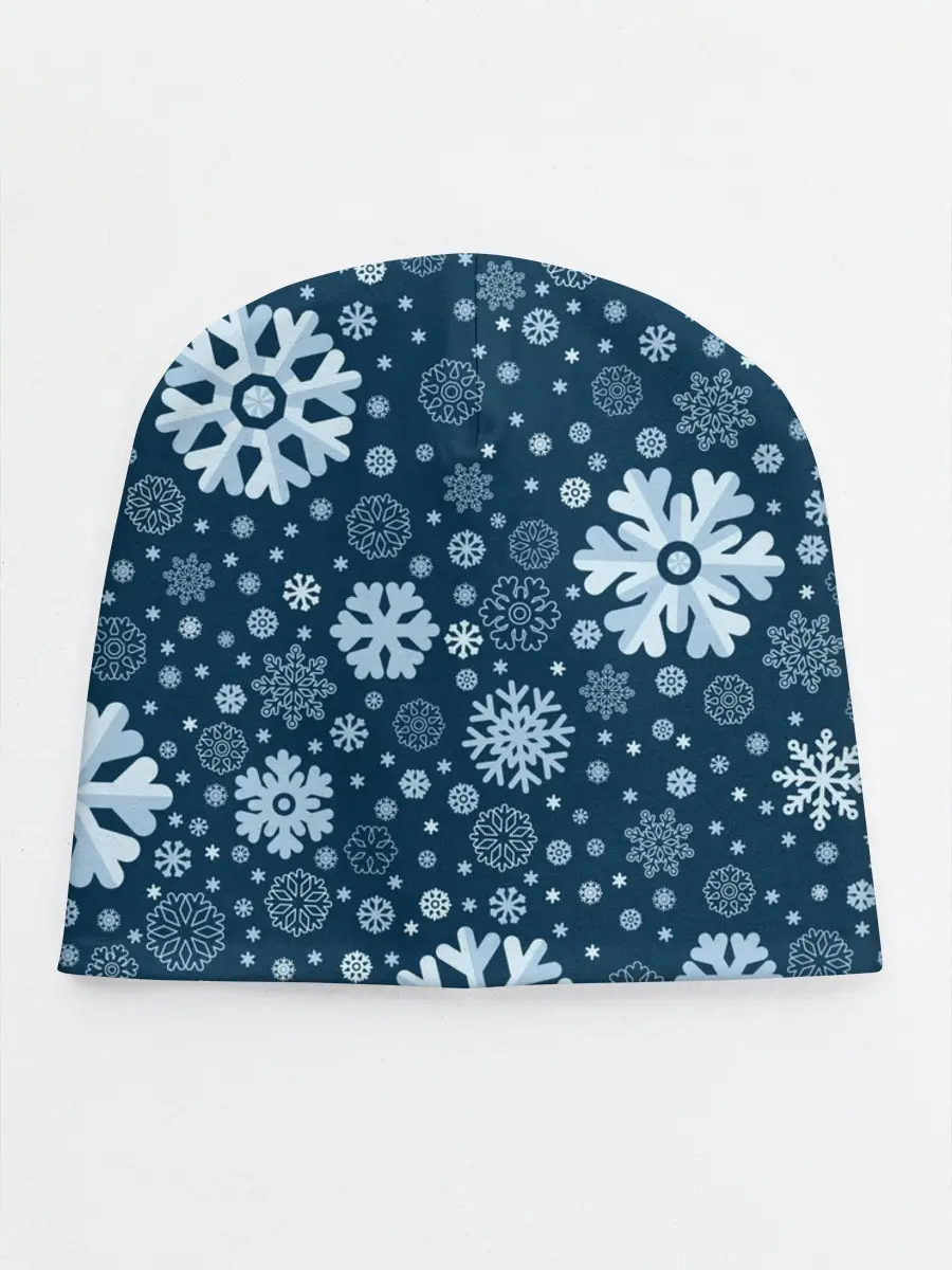 Детская шапка / Новогодние снежинки, новый год
