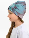 Детская шапка / Абстрактный цветок. Голубой.