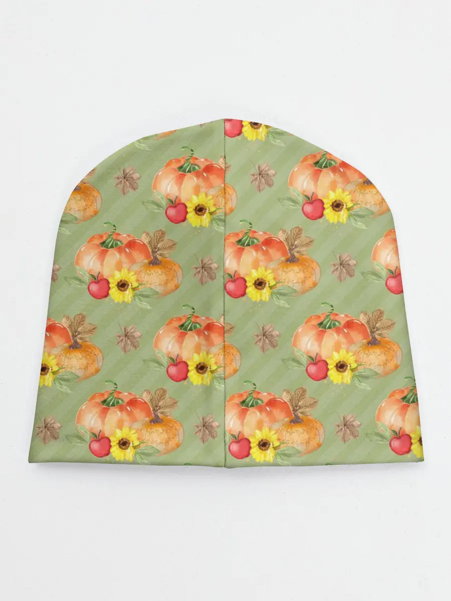 Детская шапка / Овощи: Тыквы паттерн